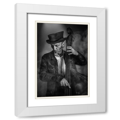 Jules 2 White Modern Wood Framed Art Print with Double Matting by Leyland, David