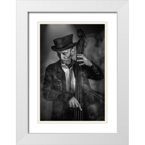Jules 2 White Modern Wood Framed Art Print with Double Matting by Leyland, David