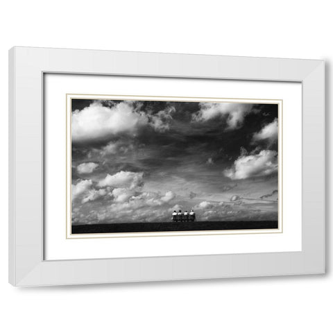 Under The Sky White Modern Wood Framed Art Print with Double Matting by Hawerkamp, Hans-Wolfgang