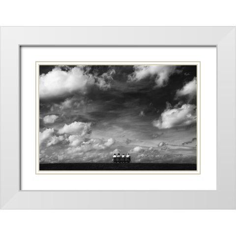 Under The Sky White Modern Wood Framed Art Print with Double Matting by Hawerkamp, Hans-Wolfgang