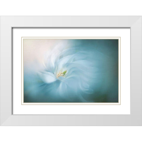 Floral Ballet White Modern Wood Framed Art Print with Double Matting by Parker, Jacky