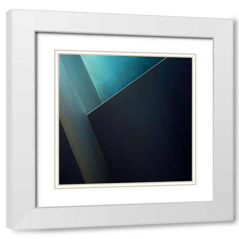 Plane White Modern Wood Framed Art Print with Double Matting by Claes, Gilbert