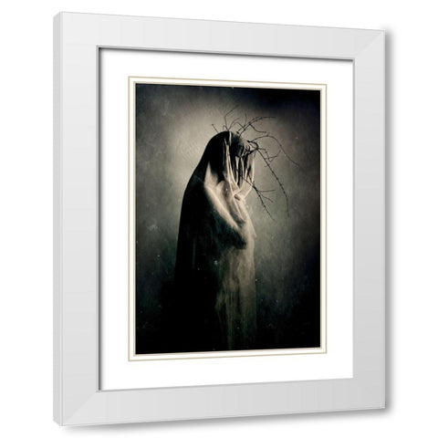 In Between The Light And Shadows White Modern Wood Framed Art Print with Double Matting by Mest, Olga