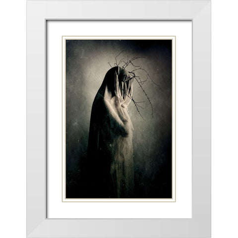 In Between The Light And Shadows White Modern Wood Framed Art Print with Double Matting by Mest, Olga