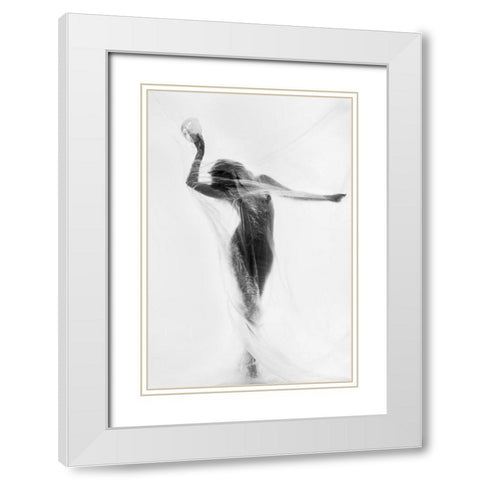 The Mask Dance White Modern Wood Framed Art Print with Double Matting by Odorizzi, Patrick