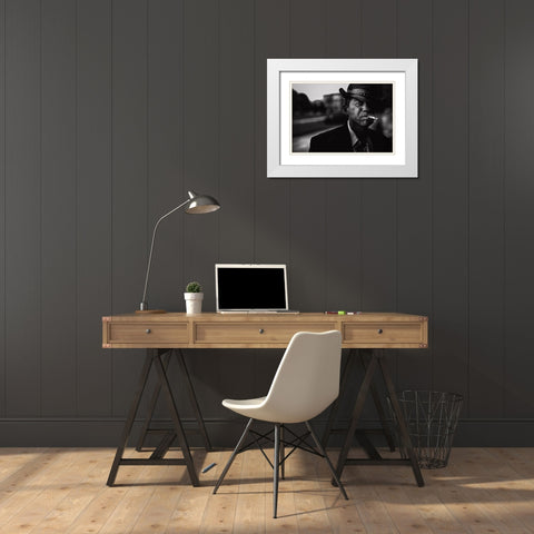 Untitled White Modern Wood Framed Art Print with Double Matting by Jovanovic, Koki