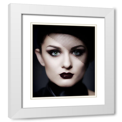 Beauty White Modern Wood Framed Art Print with Double Matting by Ashton-Jones, Howard