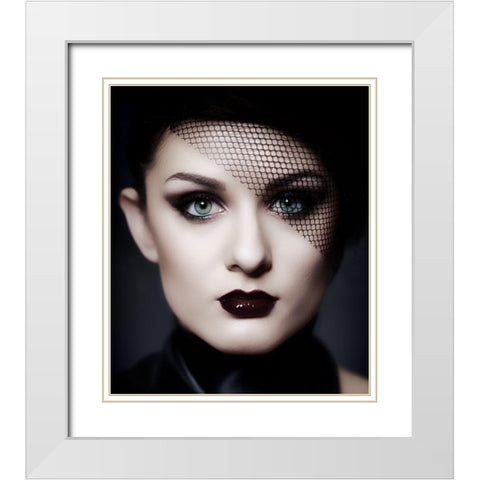 Beauty White Modern Wood Framed Art Print with Double Matting by Ashton-Jones, Howard