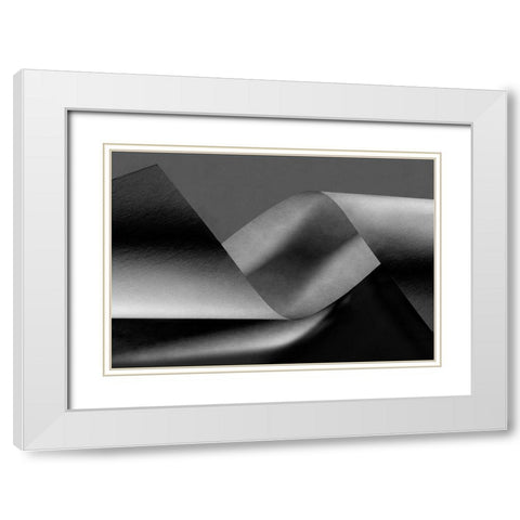 Wound White Modern Wood Framed Art Print with Double Matting by Kerber, Jutta