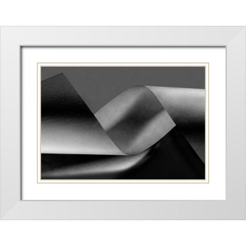 Wound White Modern Wood Framed Art Print with Double Matting by Kerber, Jutta