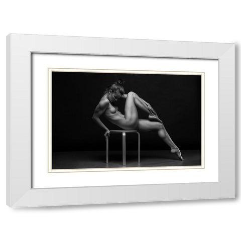 Bodyscape White Modern Wood Framed Art Print with Double Matting by Belovodchenko, Anton