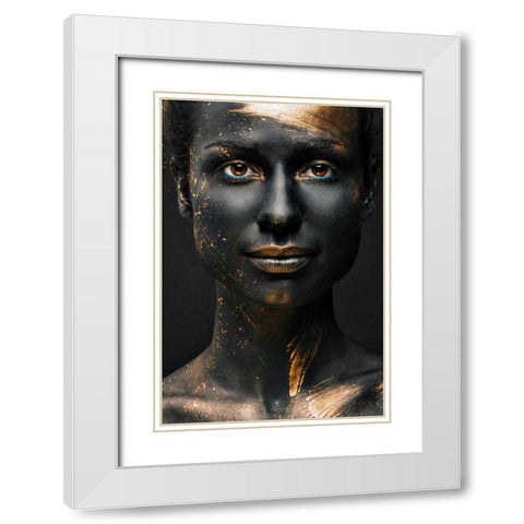 Night White Modern Wood Framed Art Print with Double Matting by Sutula, Alexandr