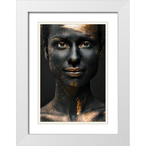 Night White Modern Wood Framed Art Print with Double Matting by Sutula, Alexandr