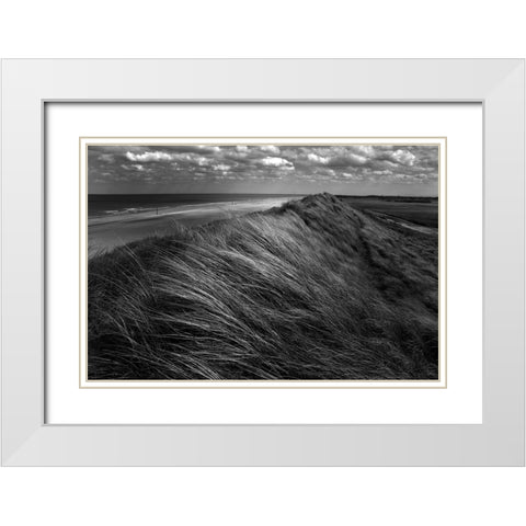 Dunes Hair. White Modern Wood Framed Art Print with Double Matting by Pardo, Katarzyna