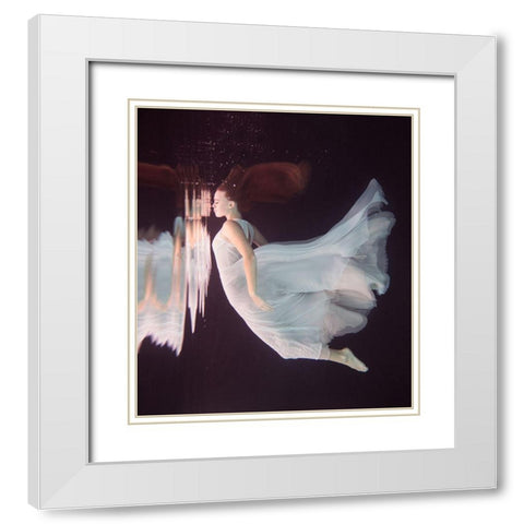 Parallel Worlds White Modern Wood Framed Art Print with Double Matting by Slegrova, Gabriela