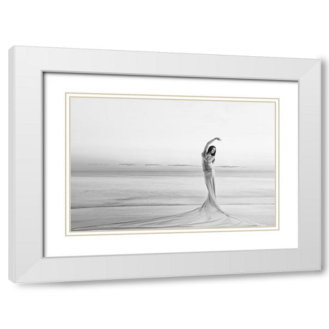 Born From The Sea White Modern Wood Framed Art Print with Double Matting by Odorizzi, Patrick