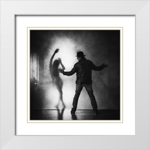 The Invisible Wall White Modern Wood Framed Art Print with Double Matting by Schleicher-Schwarz, Roswitha