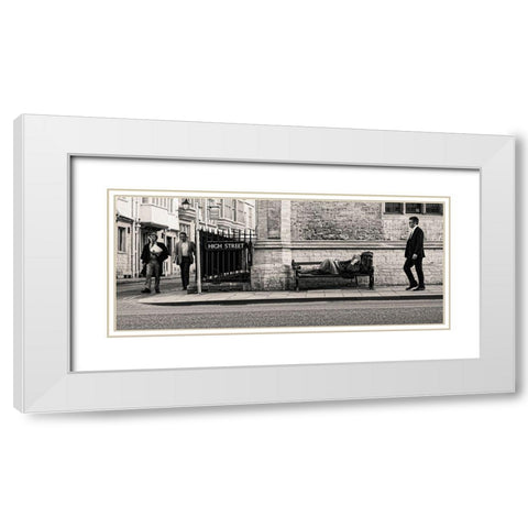 The Reader White Modern Wood Framed Art Print with Double Matting by Pilic, Matej