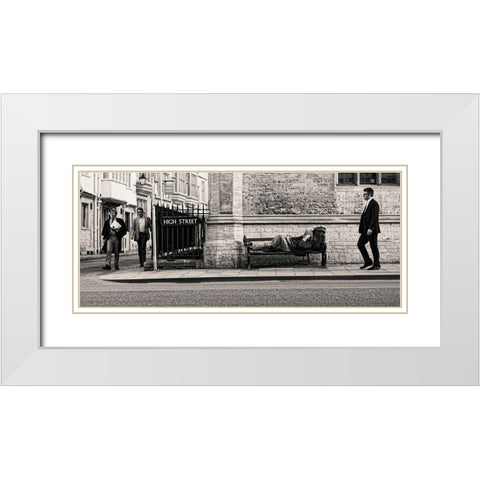 The Reader White Modern Wood Framed Art Print with Double Matting by Pilic, Matej