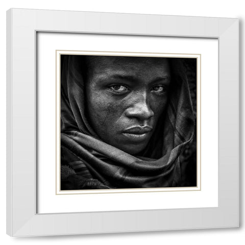 Untitled White Modern Wood Framed Art Print with Double Matting by Inazio Kuesta, Joxe
