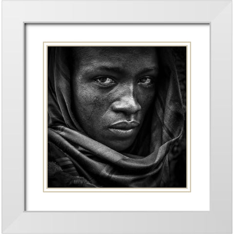 Untitled White Modern Wood Framed Art Print with Double Matting by Inazio Kuesta, Joxe