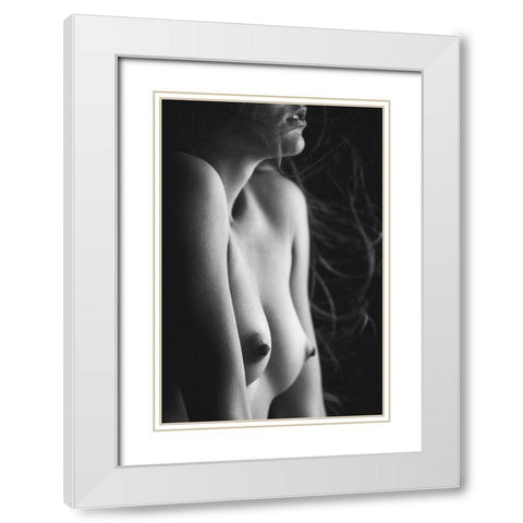 El Cuerpo White Modern Wood Framed Art Print with Double Matting by Krystynek MQEP, Martin