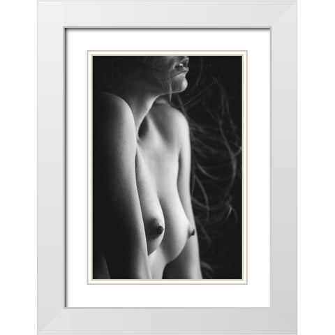 El Cuerpo White Modern Wood Framed Art Print with Double Matting by Krystynek MQEP, Martin