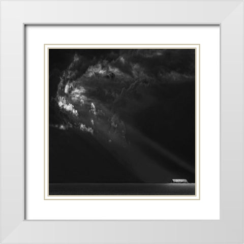 Endless Prairies ... White Modern Wood Framed Art Print with Double Matting by Depaepe, Yvette