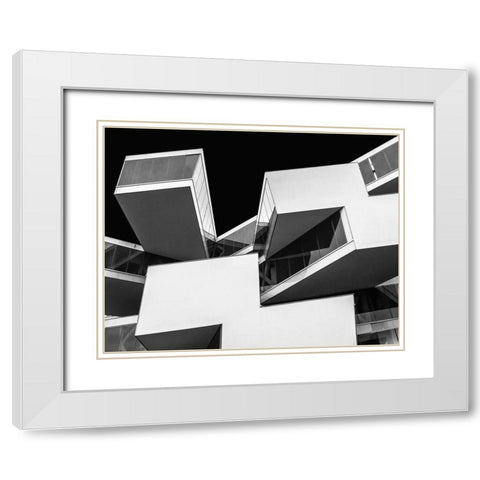 Actelion White Modern Wood Framed Art Print with Double Matting by Vangindertael, Luc