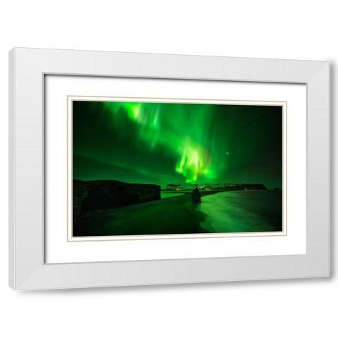 Sensual Dance White Modern Wood Framed Art Print with Double Matting by Martin Castan, David