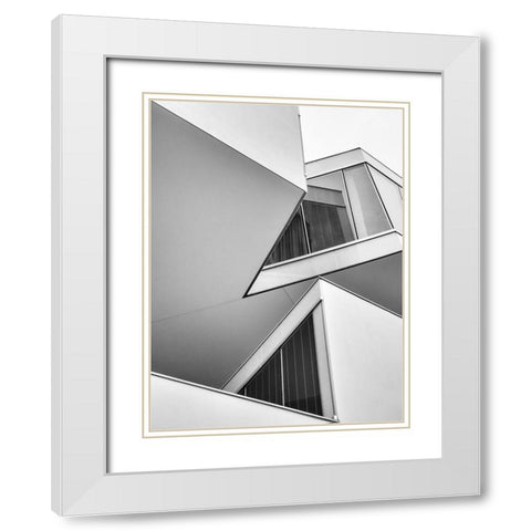 Act Elion White Modern Wood Framed Art Print with Double Matting by Vangindertael, Luc