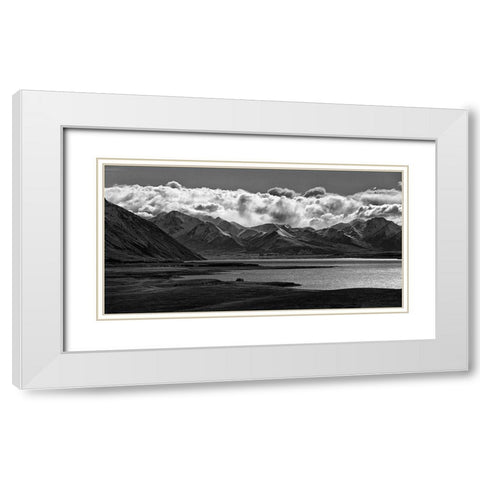 When The Clouds Down To Earth White Modern Wood Framed Art Print with Double Matting by Tjandra, C.S.