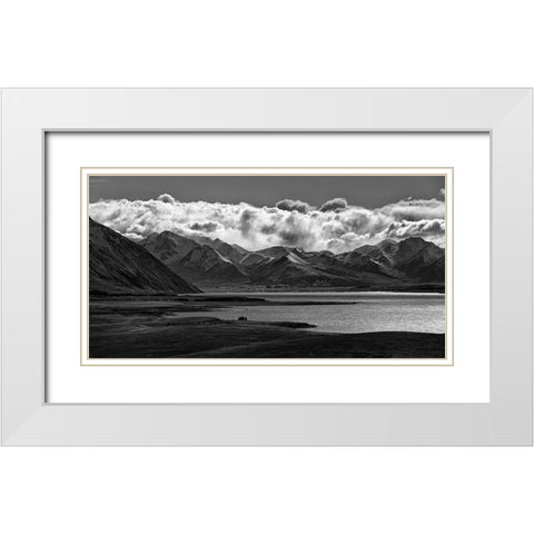 When The Clouds Down To Earth White Modern Wood Framed Art Print with Double Matting by Tjandra, C.S.