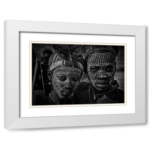 Untitled White Modern Wood Framed Art Print with Double Matting by Inazio Kuesta, Joxe