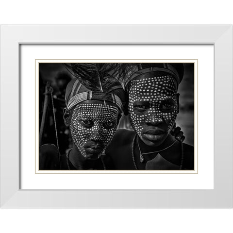 Untitled White Modern Wood Framed Art Print with Double Matting by Inazio Kuesta, Joxe
