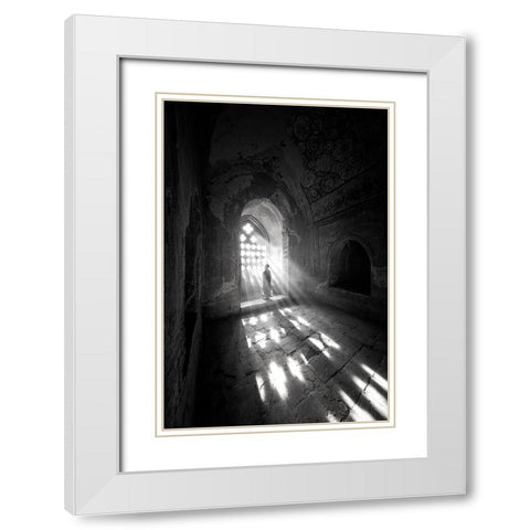 My Home White Modern Wood Framed Art Print with Double Matting by Song, Gunarto