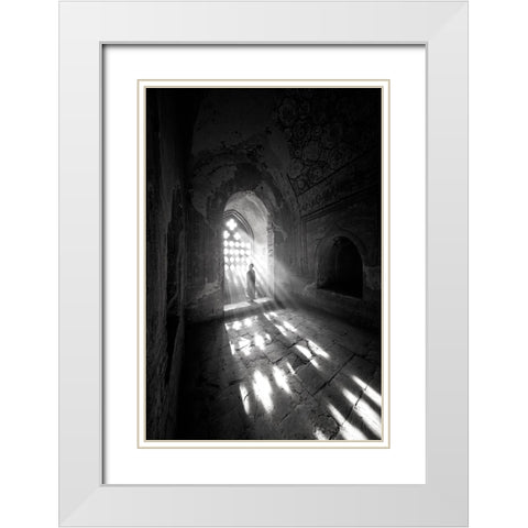 My Home White Modern Wood Framed Art Print with Double Matting by Song, Gunarto