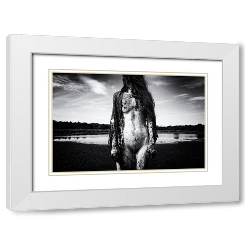 Untitled White Modern Wood Framed Art Print with Double Matting by Dirven, Ton