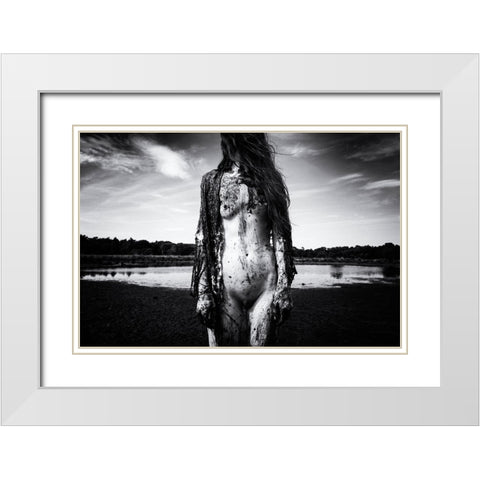 Untitled White Modern Wood Framed Art Print with Double Matting by Dirven, Ton