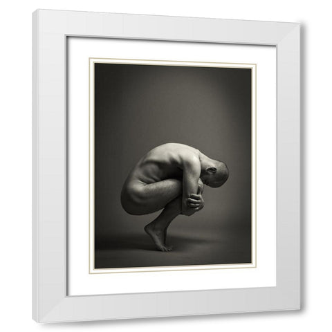 Equilibrioception (Daniel) White Modern Wood Framed Art Print with Double Matting by Friedl, Werner