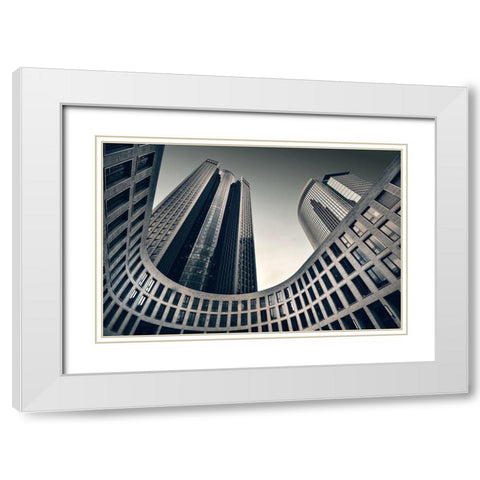 Tower 185 White Modern Wood Framed Art Print with Double Matting by Reichert, Renate
