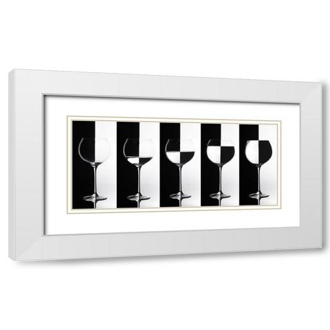 Black A White White Modern Wood Framed Art Print with Double Matting by Reindl, Doris