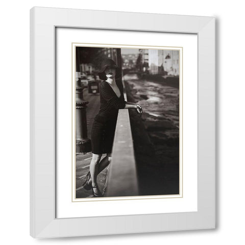Mela White Modern Wood Framed Art Print with Double Matting by Renzulli, Antonella
