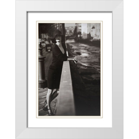 Mela White Modern Wood Framed Art Print with Double Matting by Renzulli, Antonella