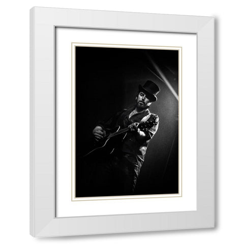 Hat Trick White Modern Wood Framed Art Print with Double Matting by Samuelsson, Anders