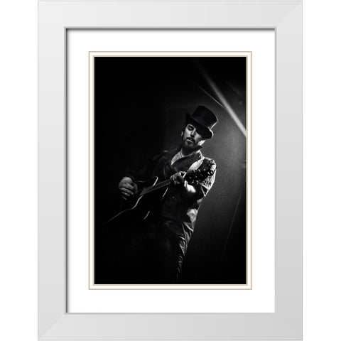 Hat Trick White Modern Wood Framed Art Print with Double Matting by Samuelsson, Anders