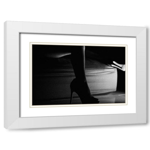 Late Night White Modern Wood Framed Art Print with Double Matting by Schottstaedt, Erik