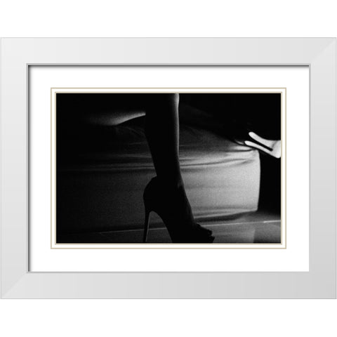 Late Night White Modern Wood Framed Art Print with Double Matting by Schottstaedt, Erik