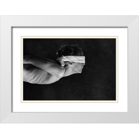Blind Journey White Modern Wood Framed Art Print with Double Matting by Delrue, Mirjam