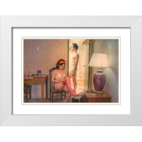On The Road 1 White Modern Wood Framed Art Print with Double Matting by Tong, Fang